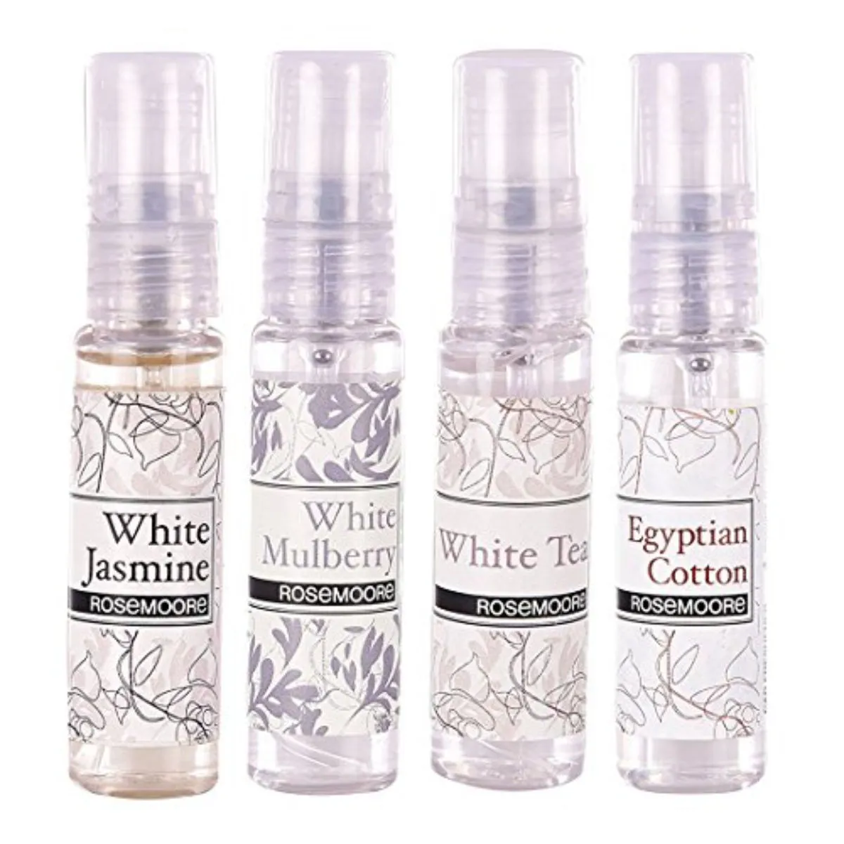 Rosemoore Car Spray (White Jasmine, White Mulberry, White Tea, Egyptian Cotton) Pack Of 4