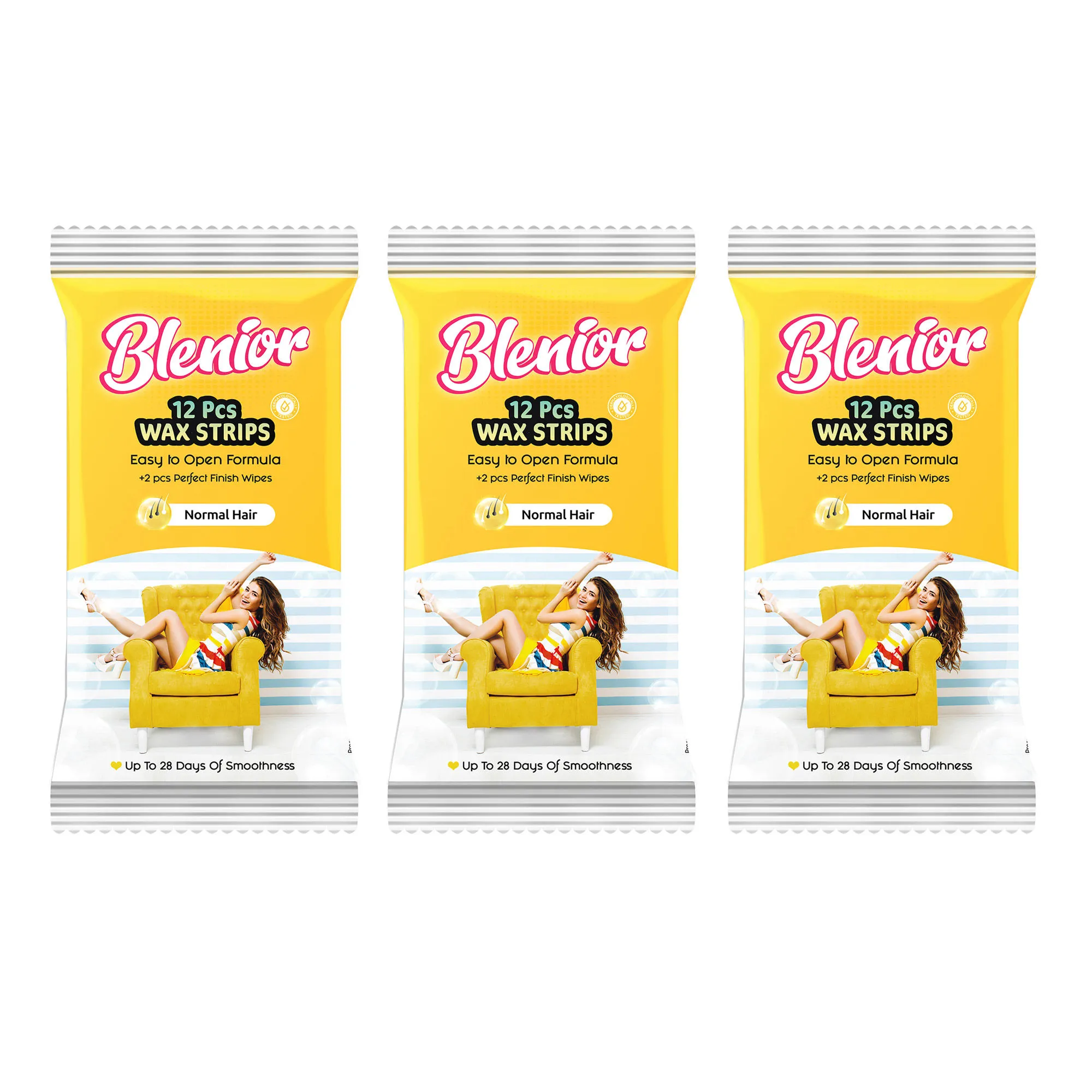 Blenior Body Wax Strips - Normal Skin (Pack Of 3)