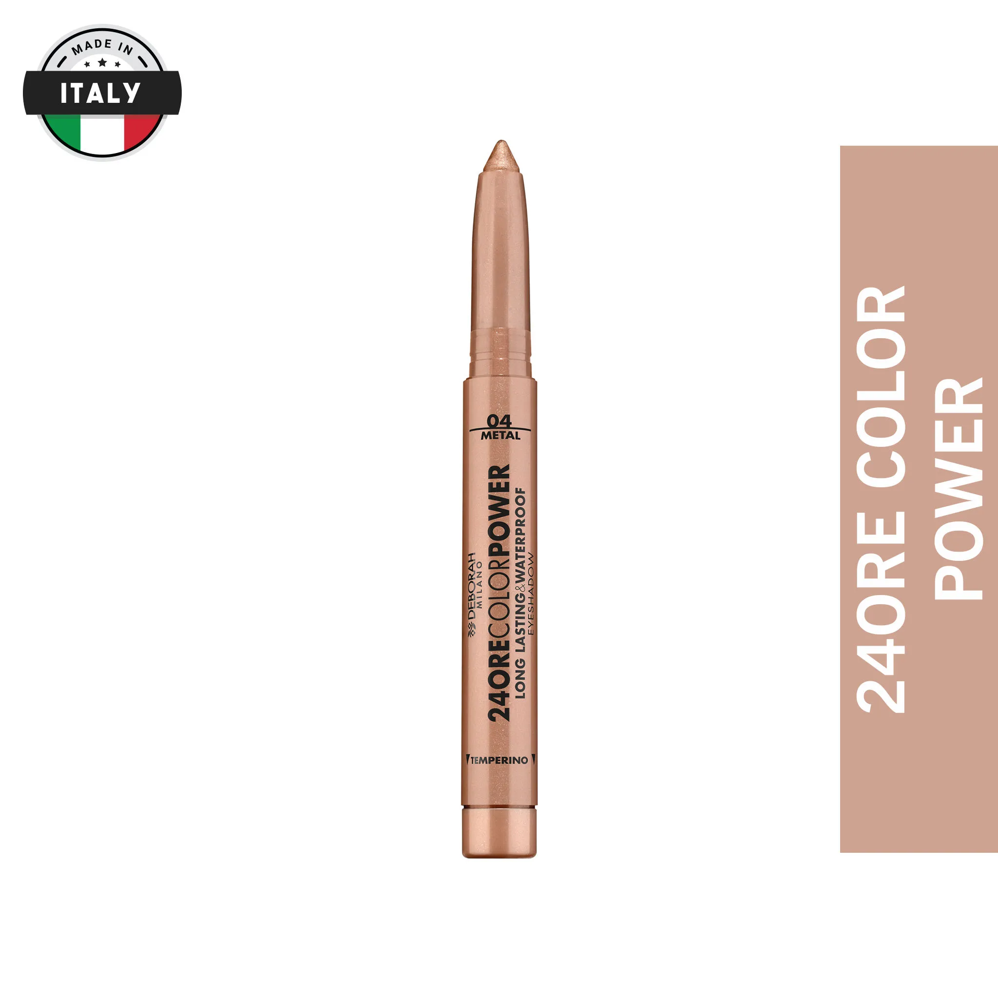 Deborah Milano 24Ore Color Power Long Lasting & Waterproof Eyeshadow - Warm Brown