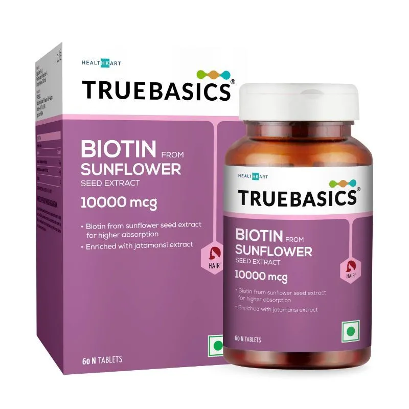 TrueBasics Biotin From Sunflower Seed Extract For Hair Growth