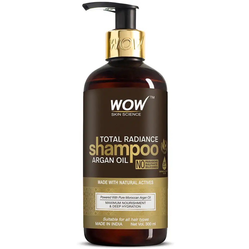 WOW Skin Science Total Radiance Shampoo,  300 ml  Argan Oil