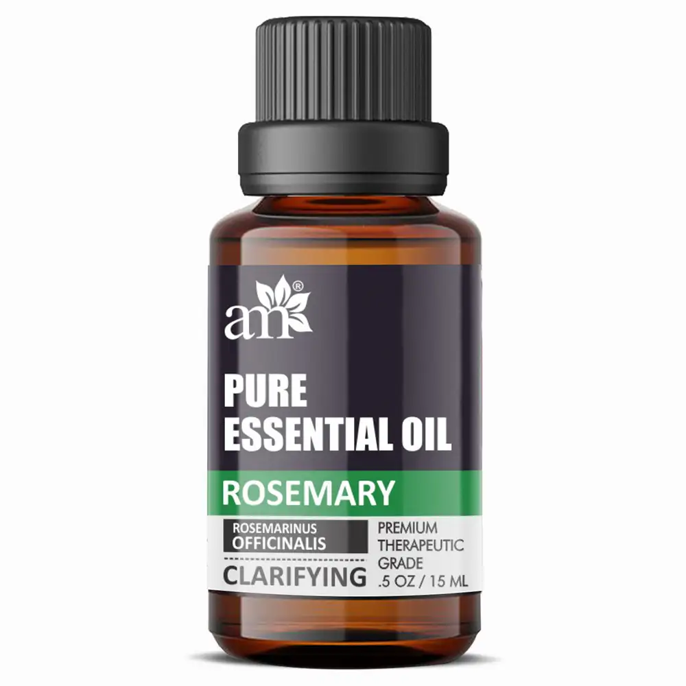 AromaMusk Pure Essential Oil,  15 ml  Rosemary Oil - Clarifying