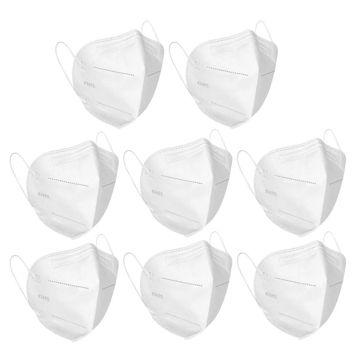 OOMPH Pack Of 8 Kn95/n95 Anti-pollution Reusable 5-layer Mask (white)