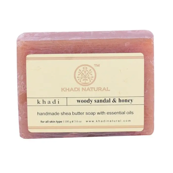 Khadi Natural Ayurvedic Woody Sandal & Honey Soap (100 g)