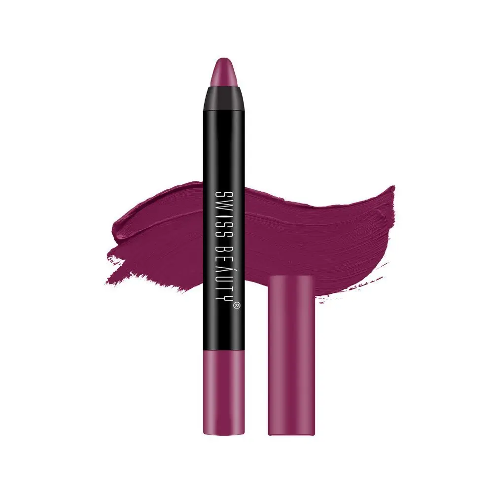 Swiss Beauty Stay on Matte Crayon Lipstick SB-214-24 (Crayon) 3.5g