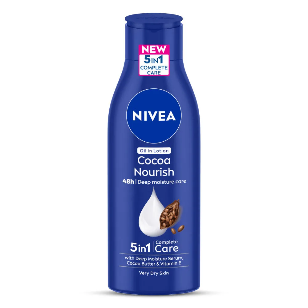 NIVEA Body Lotion for Very Dry Skin, Cocoa Nourish, with Coconut Oil & Cocoa Butter