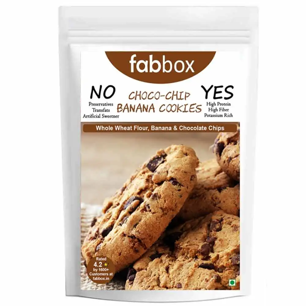 Fabbox Choco-Chip Banana Cookies,  Unflavoured  220 g