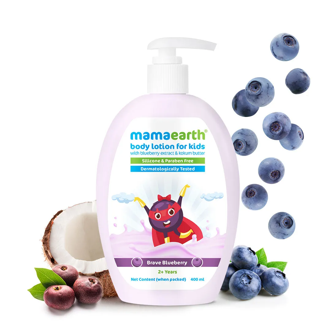 Mamaearth Brave Blueberry Body Lotion For Kids With Blueberry & Kokum Butter