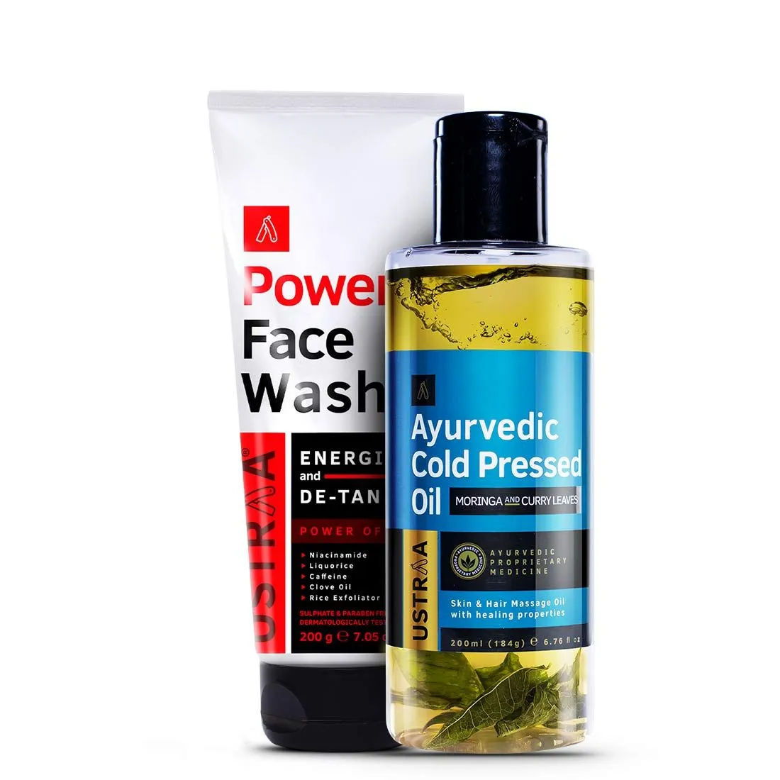 Ustraa Power Face Wash De-tan & Ayurvedic Cold Pressed Oil