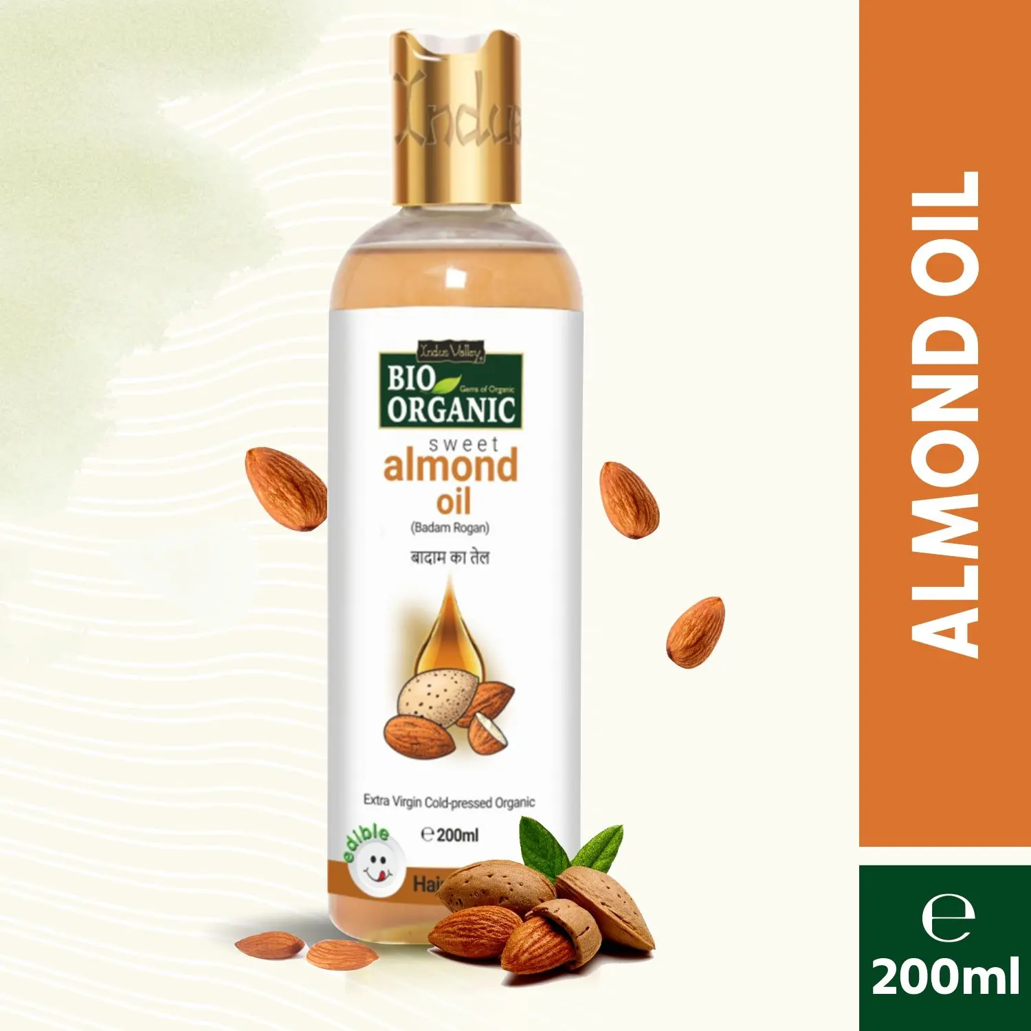 Indus Valley Bio Organic Almond Oil (200 ml)