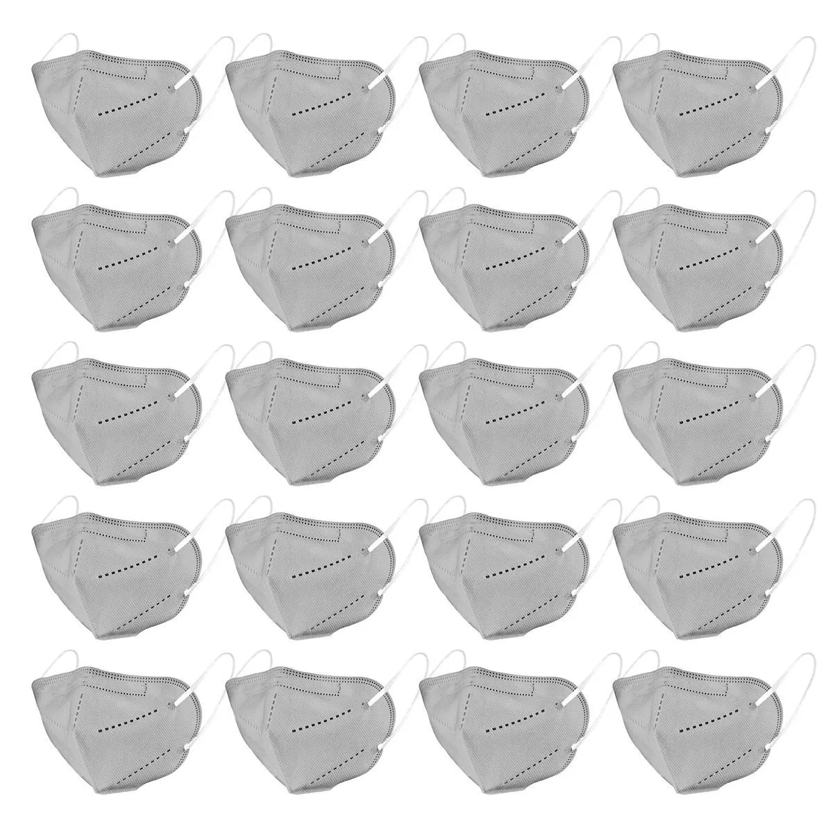 OOMPH Pack Of 20 Anti-pollution Reusable 5-layer Mask - Grey