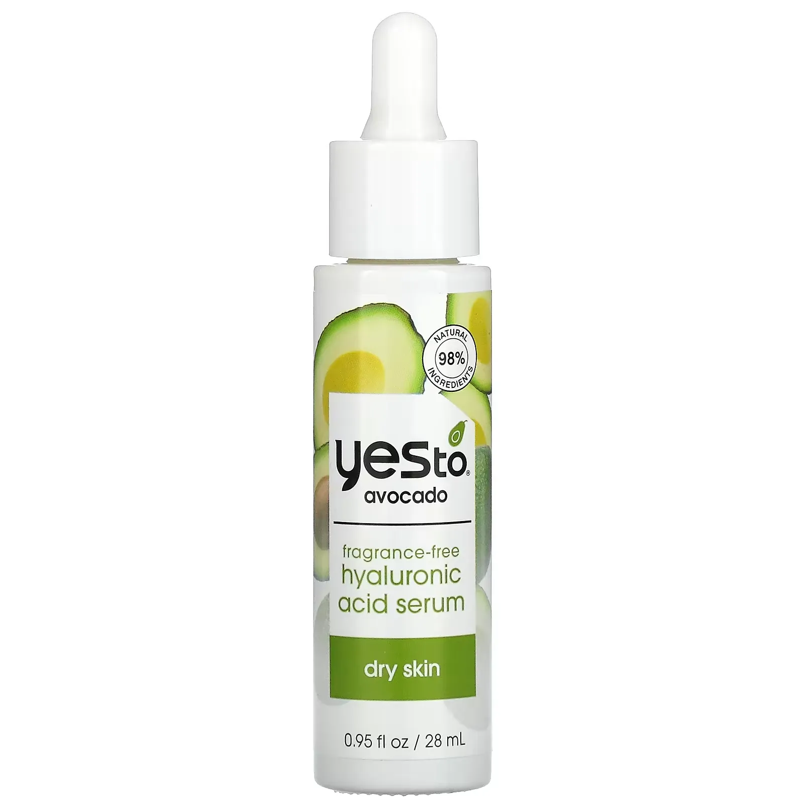 Hyaluronic Acid Serum, Avocado, Fragrance Free, 0.95 fl oz (28 ml)