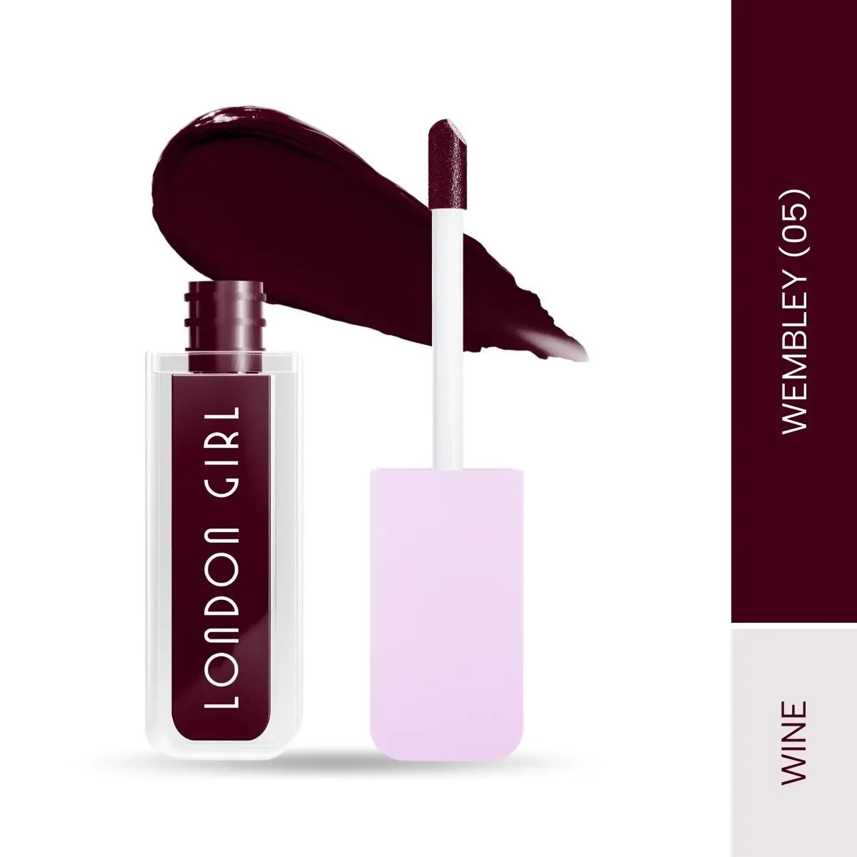 London Girl liquid lipstick for women, long lasting lipstick | waterproof lipstick | matt lipstick, Transfer proof and Waterproof, Lasts Up to 12 hours (05 Wembley - Wine)3.5ml