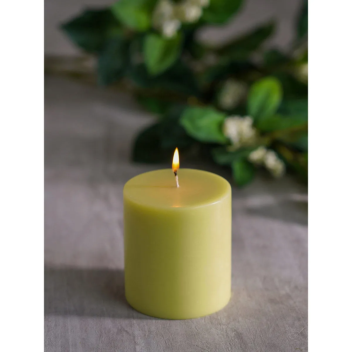 Pure Home + Living Summar Pista Green Medium Candles (Pack of 2)