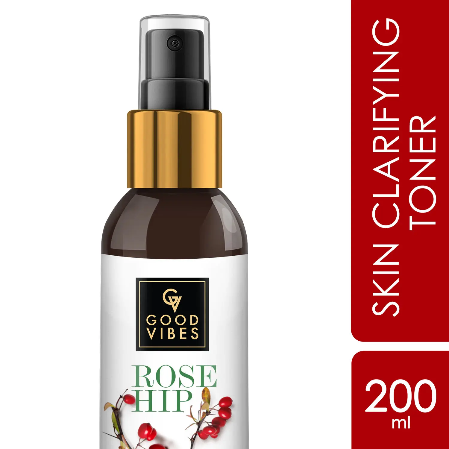 Good Vibes Rosehip Skin Clarifying Toner | Refreshes Hydrates | With Avocado Oil | No Parabens No Alcohol No Sulphates No Animal Testing (200 ml)