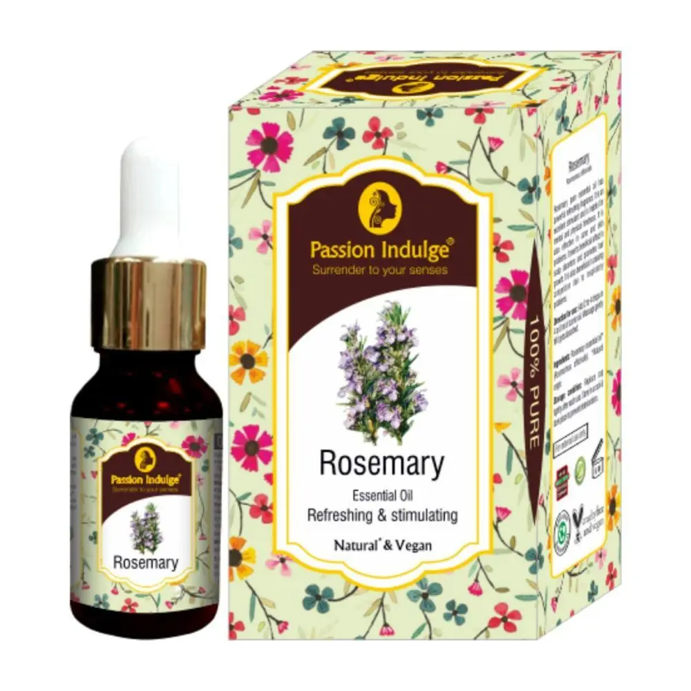 Passion Indulge Rosemary Essential Oil for Refreshing, Acne, Scalp Disorders and Hair Growth - 10ml
