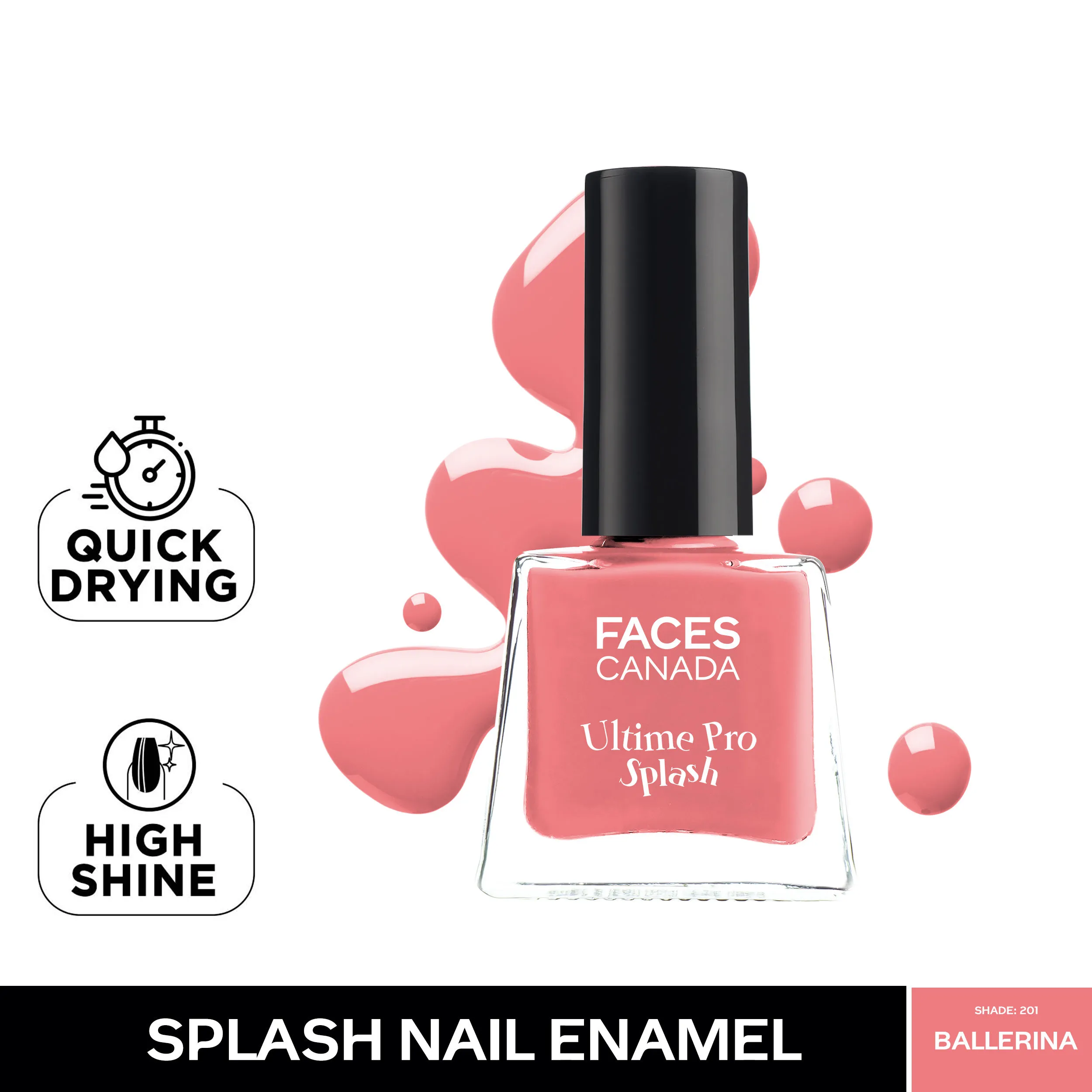 Faces Canada Ultime Pro Splash Nail Enamel - Ballerina 201