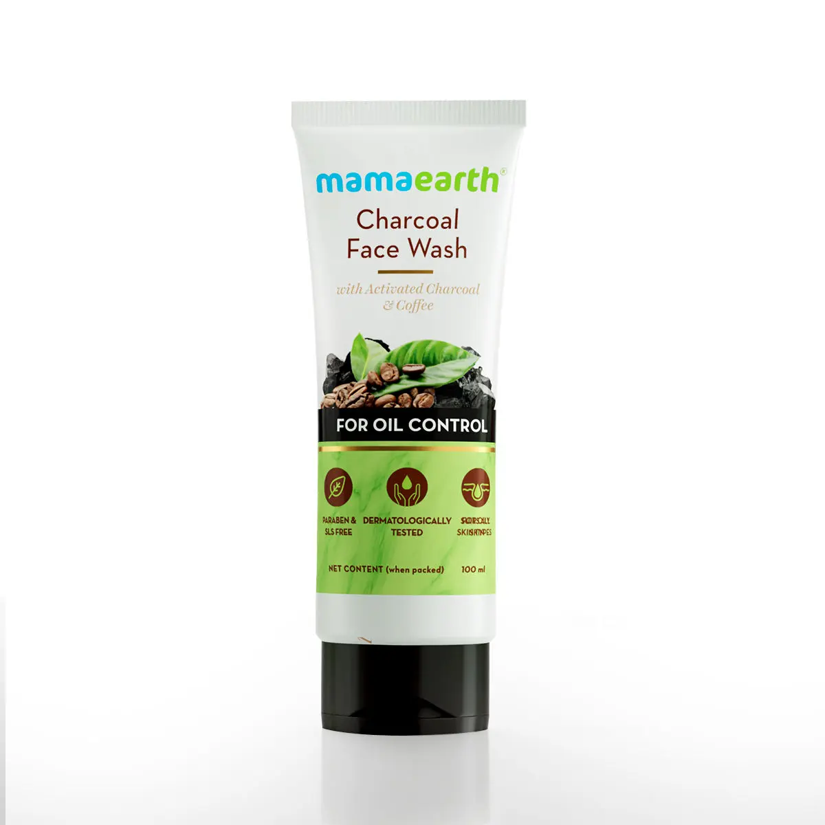 Mamaearth Charcoal Natural Face Wash For Oil Control And Pollution Defence (100 ml) - For Oily Skin