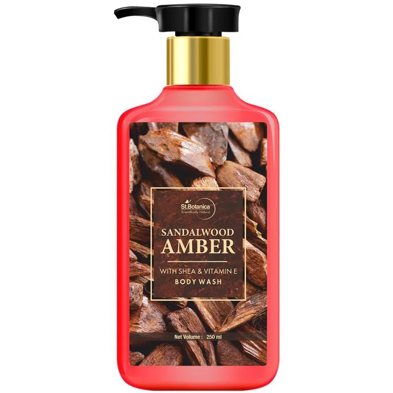 St.Botanica Sandalwood Amber Body Wash - With Shea & Vitamin E