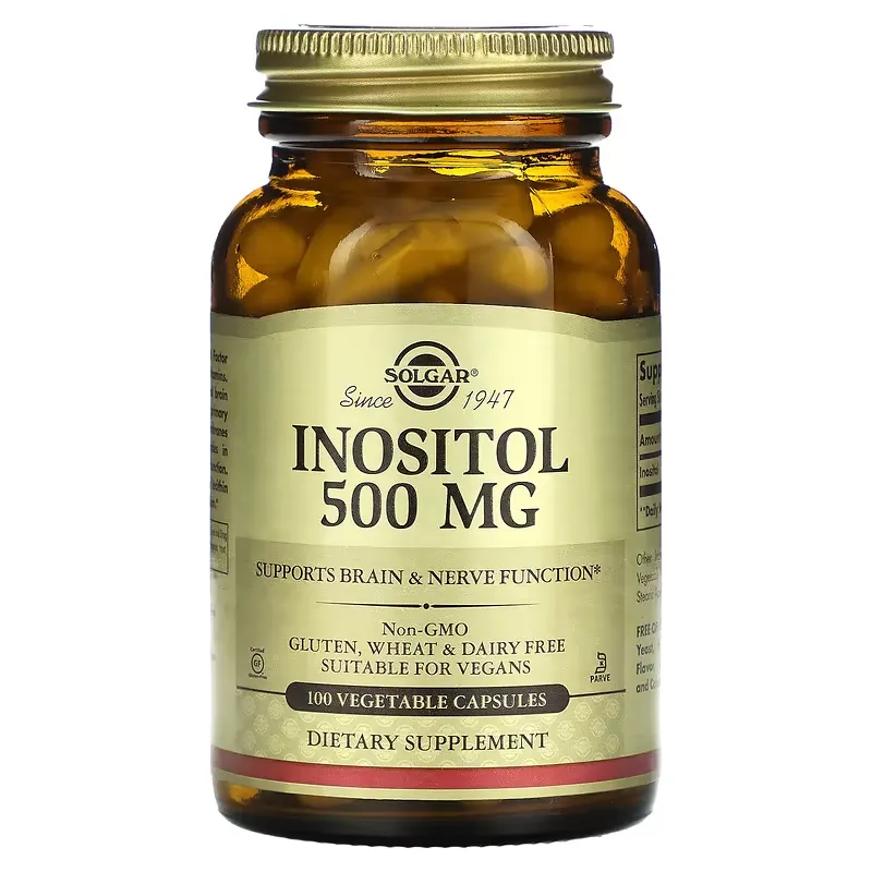 Inositol, 500 mg, 100 Vegetable Capsules