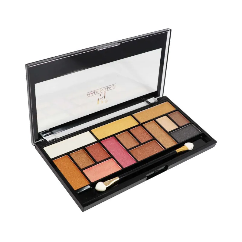 Half N Half HD Pro Looks Eyeshadow & Highlighter Makeup Kit Multicolor Palette 02