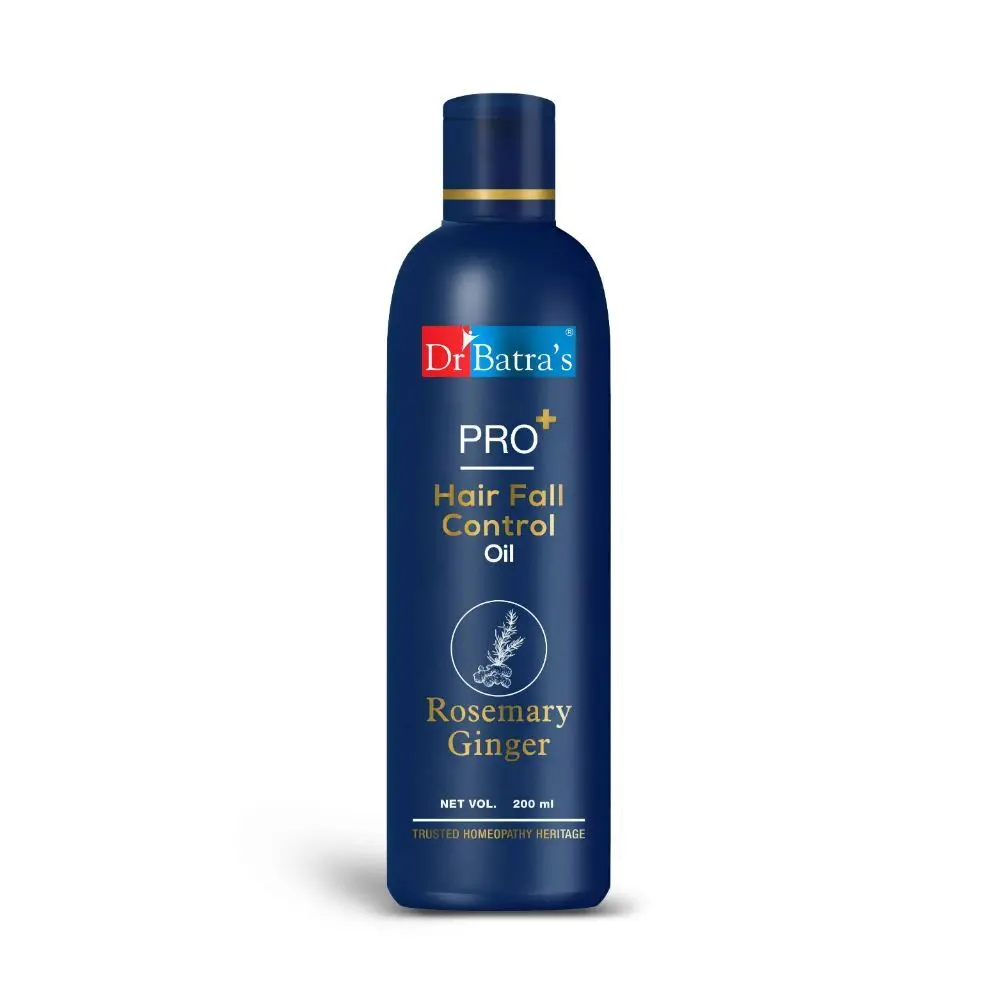 Dr Batra's PRO+ Hair Fall Control Oil || Controls Hair Fall. Nourishes Scalp || Boosts Hair Growth. Contains Ginger, Rosemary, Thuja Extracts || Non-Sticky Formula. Suitable for men and women. 200 ml