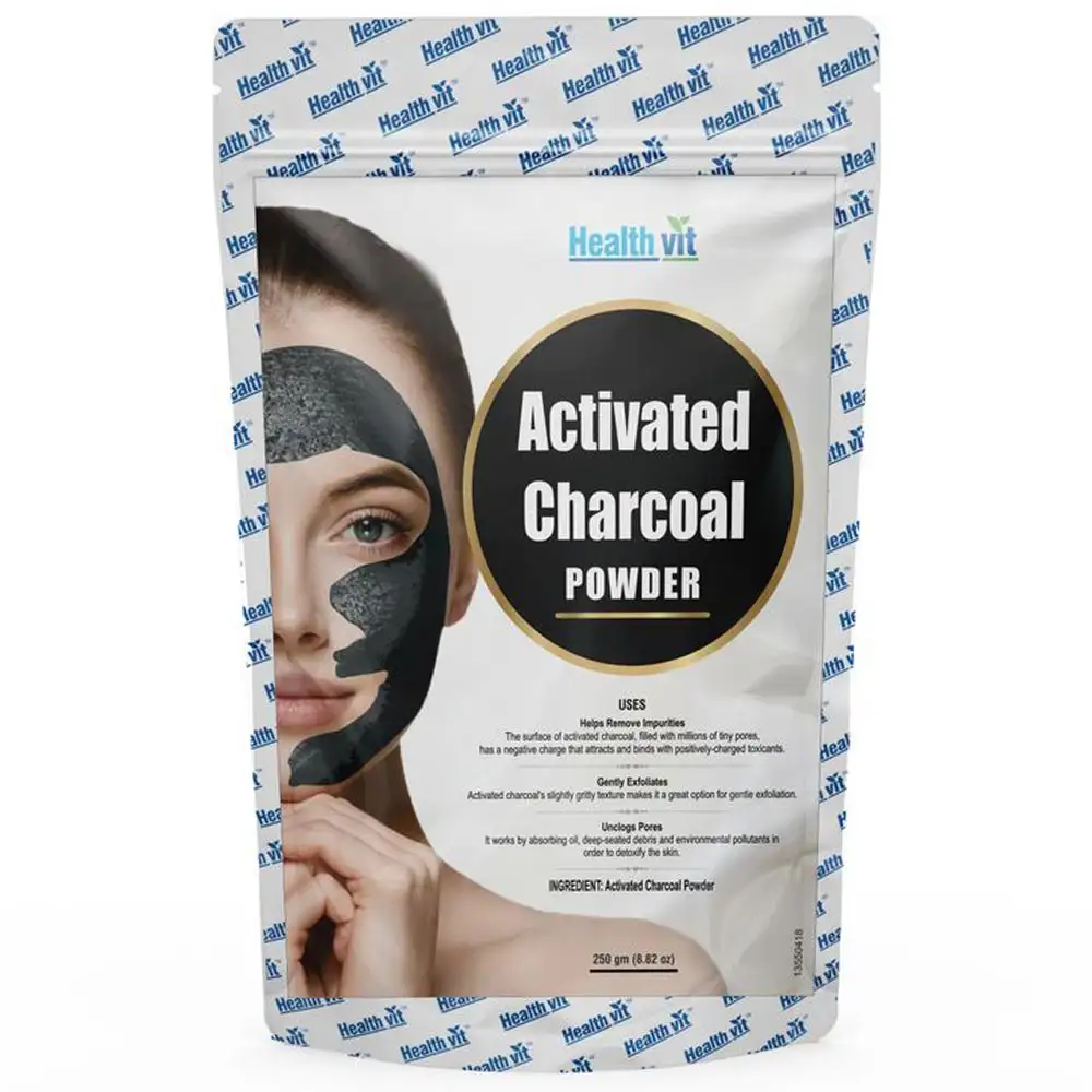 Healthvit Activated Charcoal Powder,  0.250 kg  All Skin Type