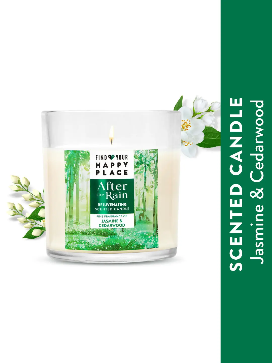 Find Your Happy Place - After The Rain Scented Candle Jasmine & Cedarwood 200g