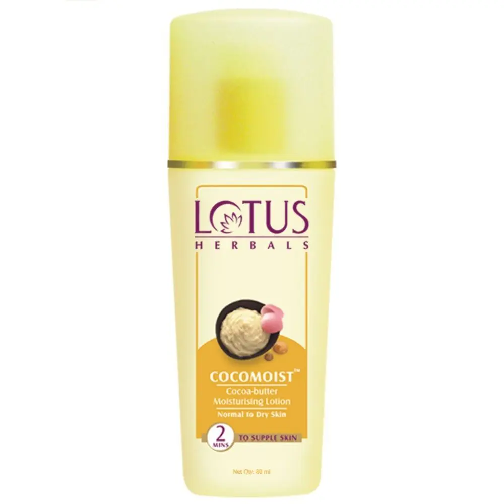 Lotus Herbals Cocomoist Cocoa-Butter Moisturising Lotion | For Normal to Dry Skin | 80ml