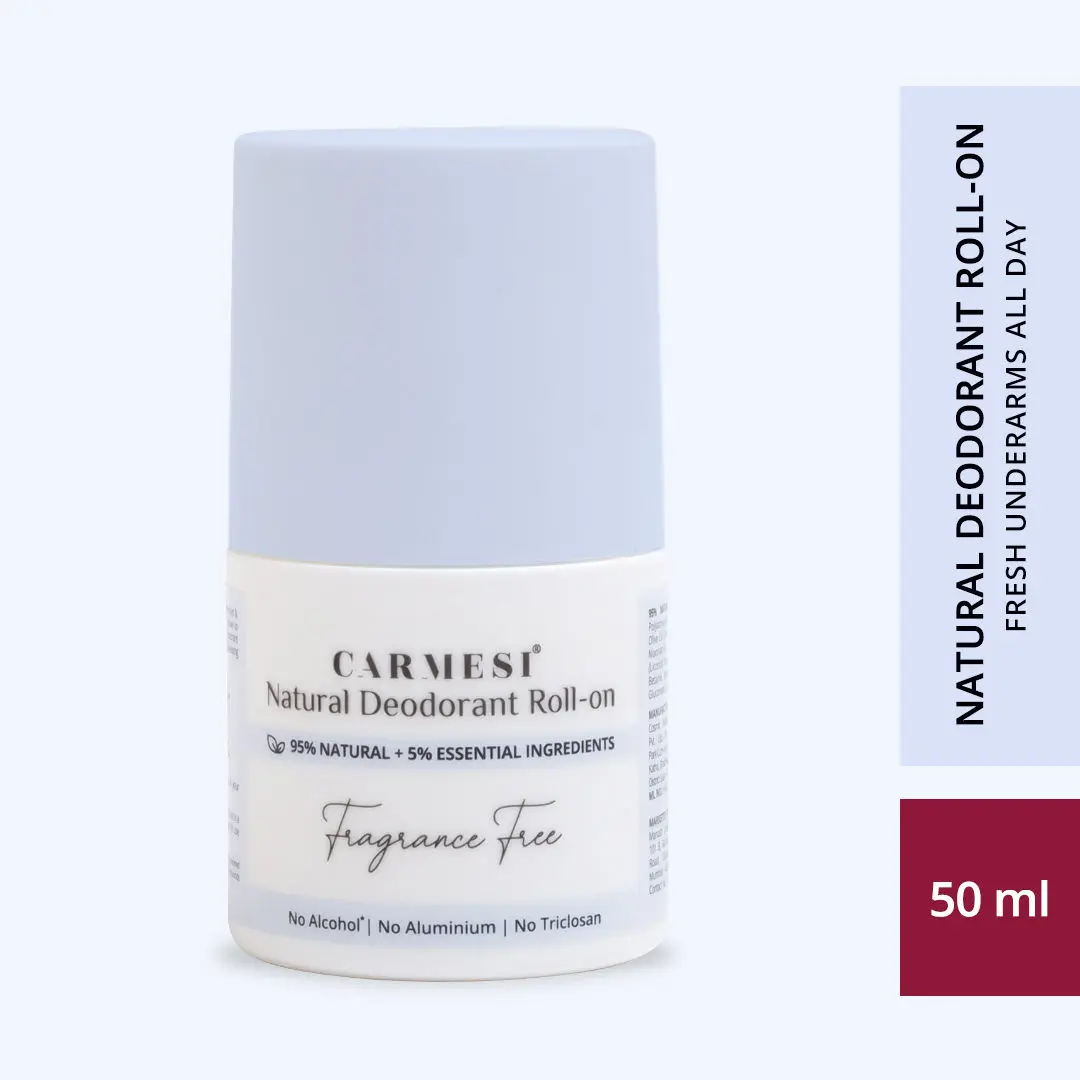 Carmesi Natural Deodorant Roll-On - No Fragrance