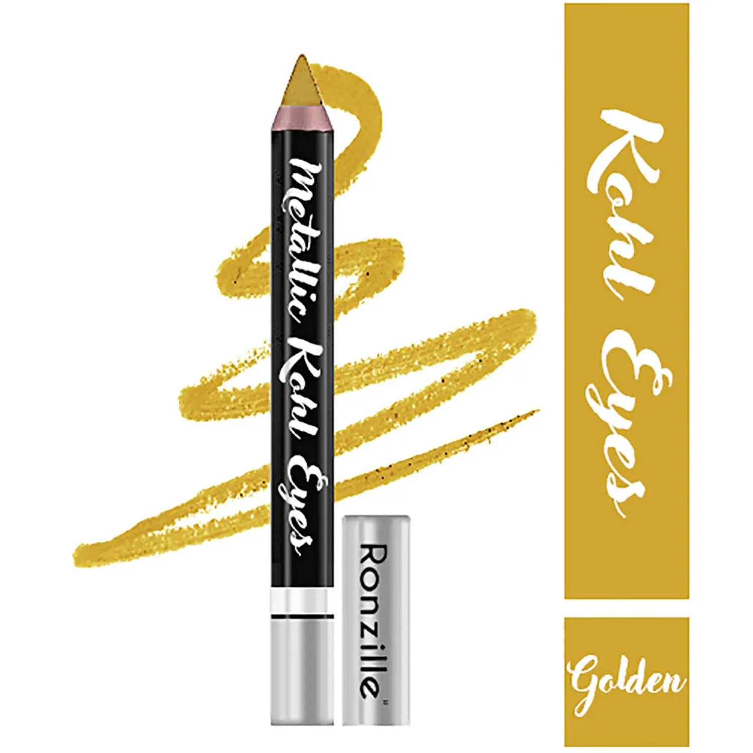 Ronzille Kohl Eye Kajal Eyeliner Eyeshadow Pencil Golden