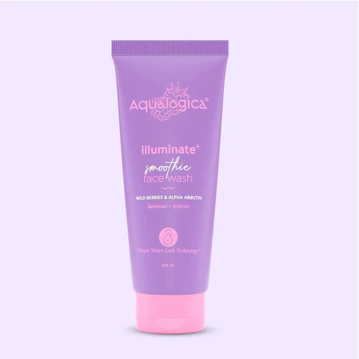 Aqualogica Illuminate+ Smoothie Face Wash with Wild Berries and Alpha Arbutin - 100ml