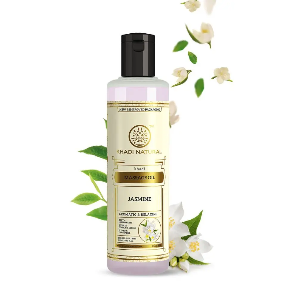 Khadi Natural Jasmine Massage Oil | Reduce Tension & Stress - (210ml)