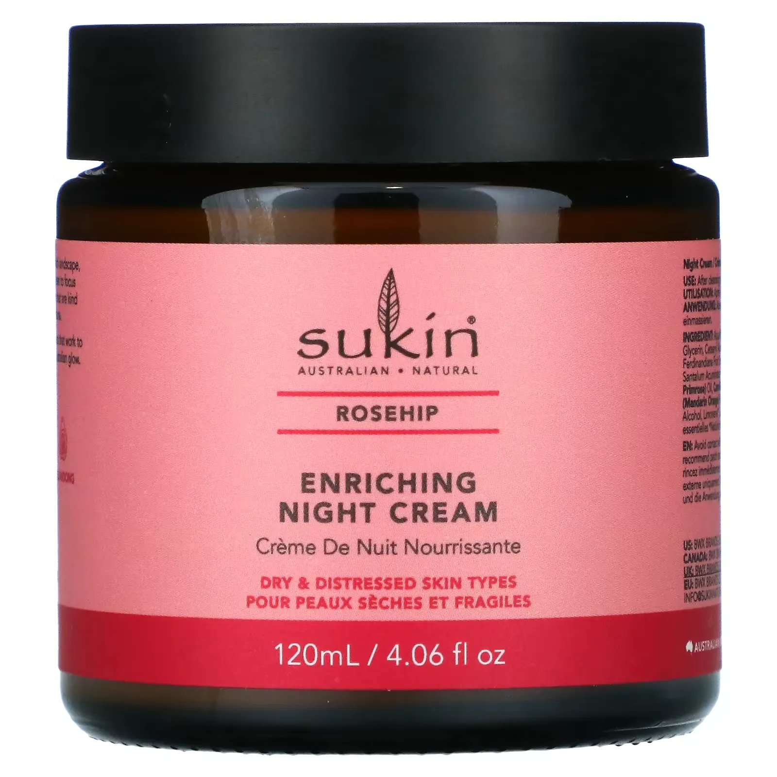 Enriching Night Cream, Rosehip, 4.06 fl oz (120 ml)