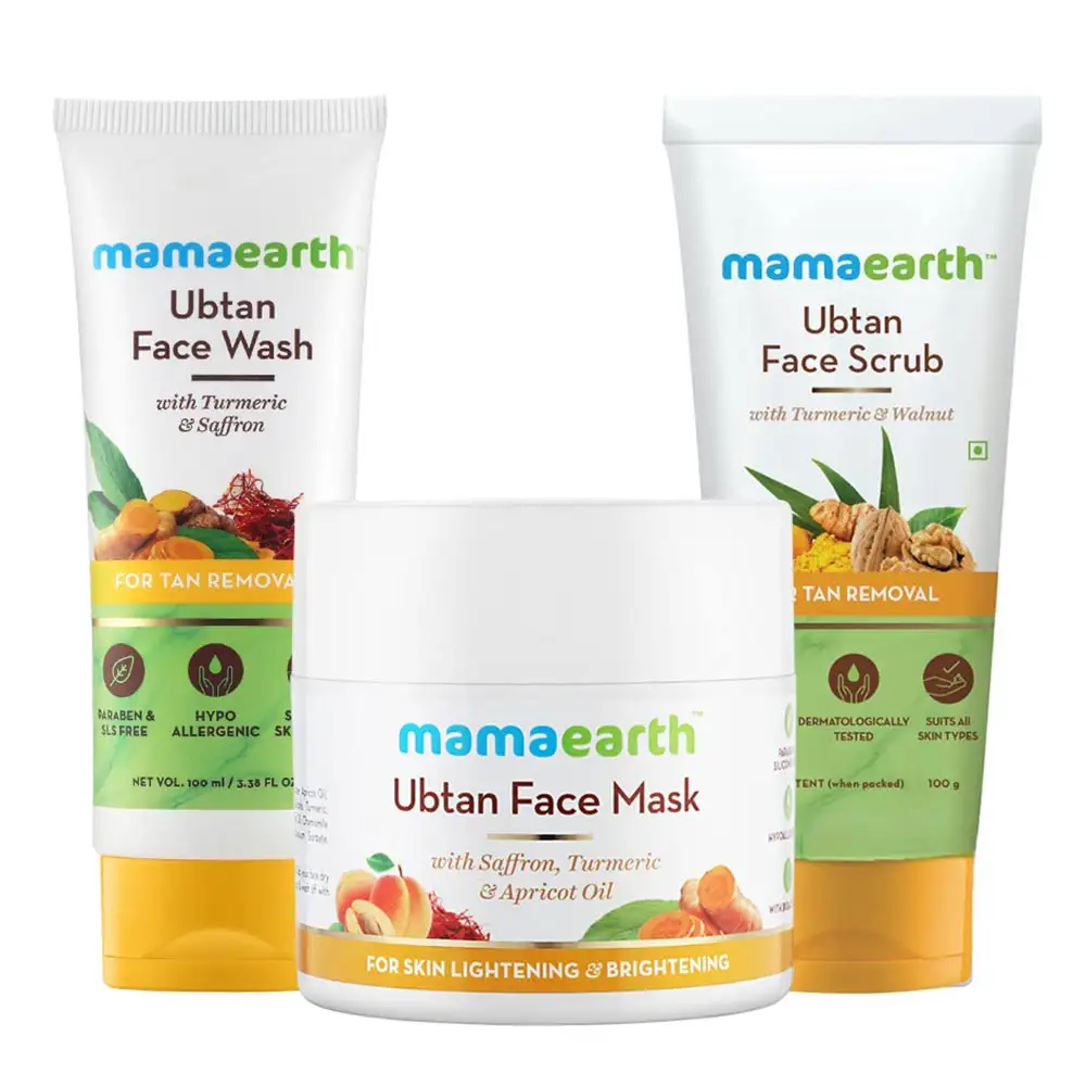 Mamaearth Ultimate Ubtan De-Tan Kit,  100 ml  with Neem & Tea Tree for Pimples & Zits