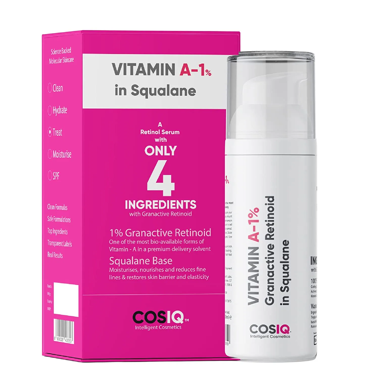 Cos-IQ Vitamin A-1% Granactive Retinoid In Squalane Anti Ageing & Anti Acne Face Serum