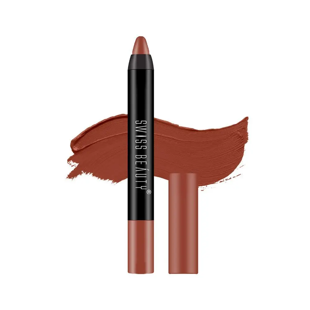 Swiss Beauty Stay on Matte Crayon Lipstick SB-214-21 (Crayon) 3.5g