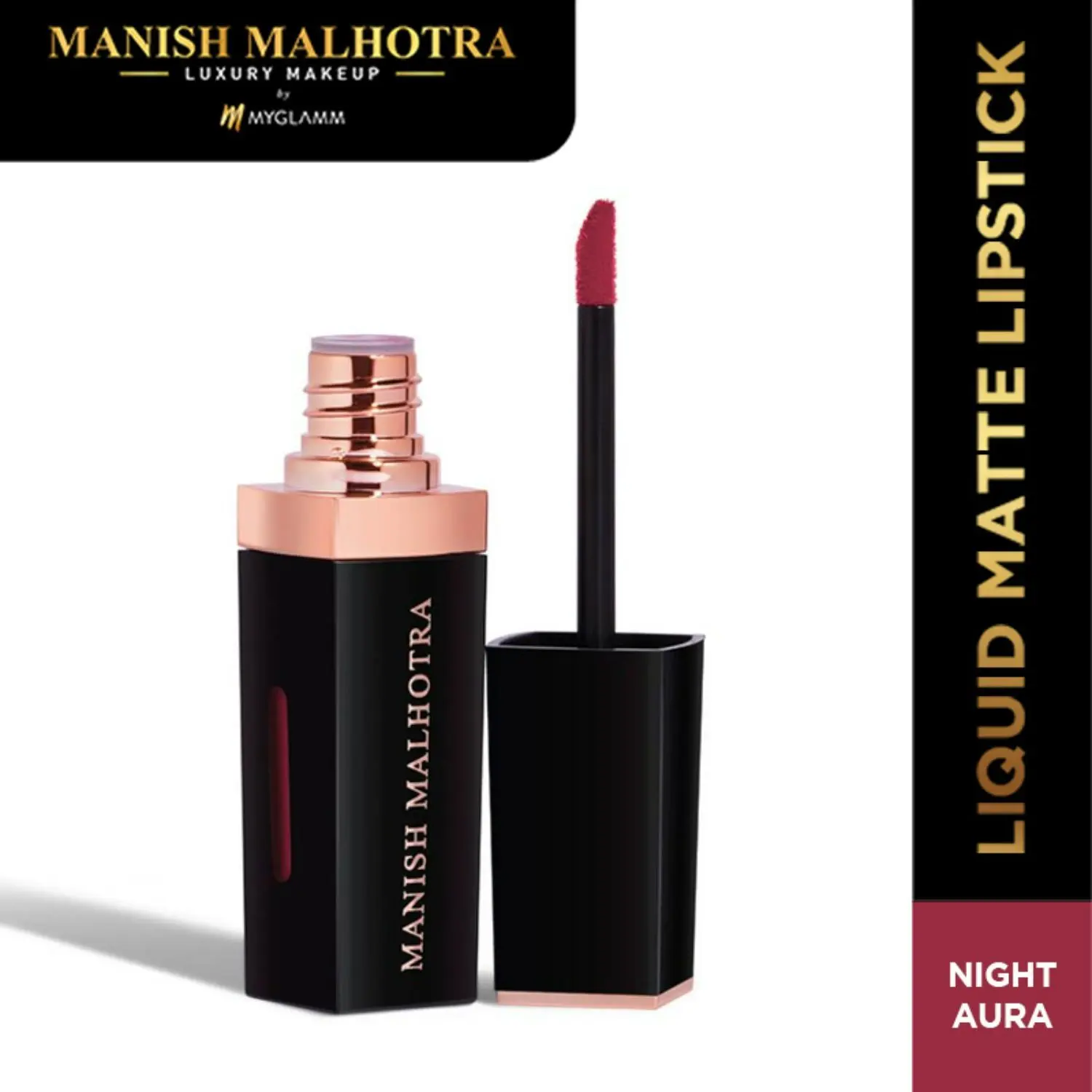 Manish Malhotra Beauty By MyGlamm Liquid Matte Lipstick-Night Aura-7gm