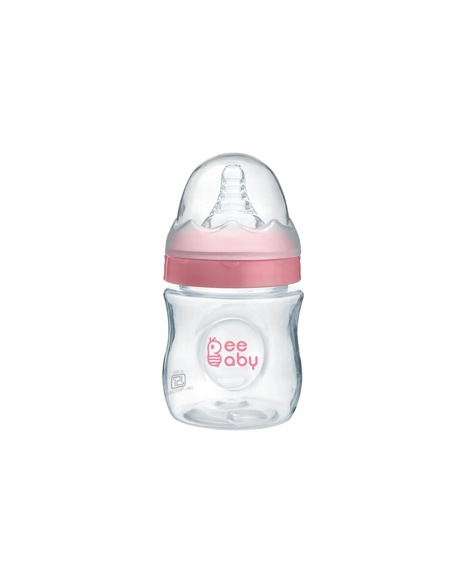 Beebaby Ease Wide Neck Baby Feeding Bottle With Anti-colic Soft Silicone Nipple (pink, 150 Ml)