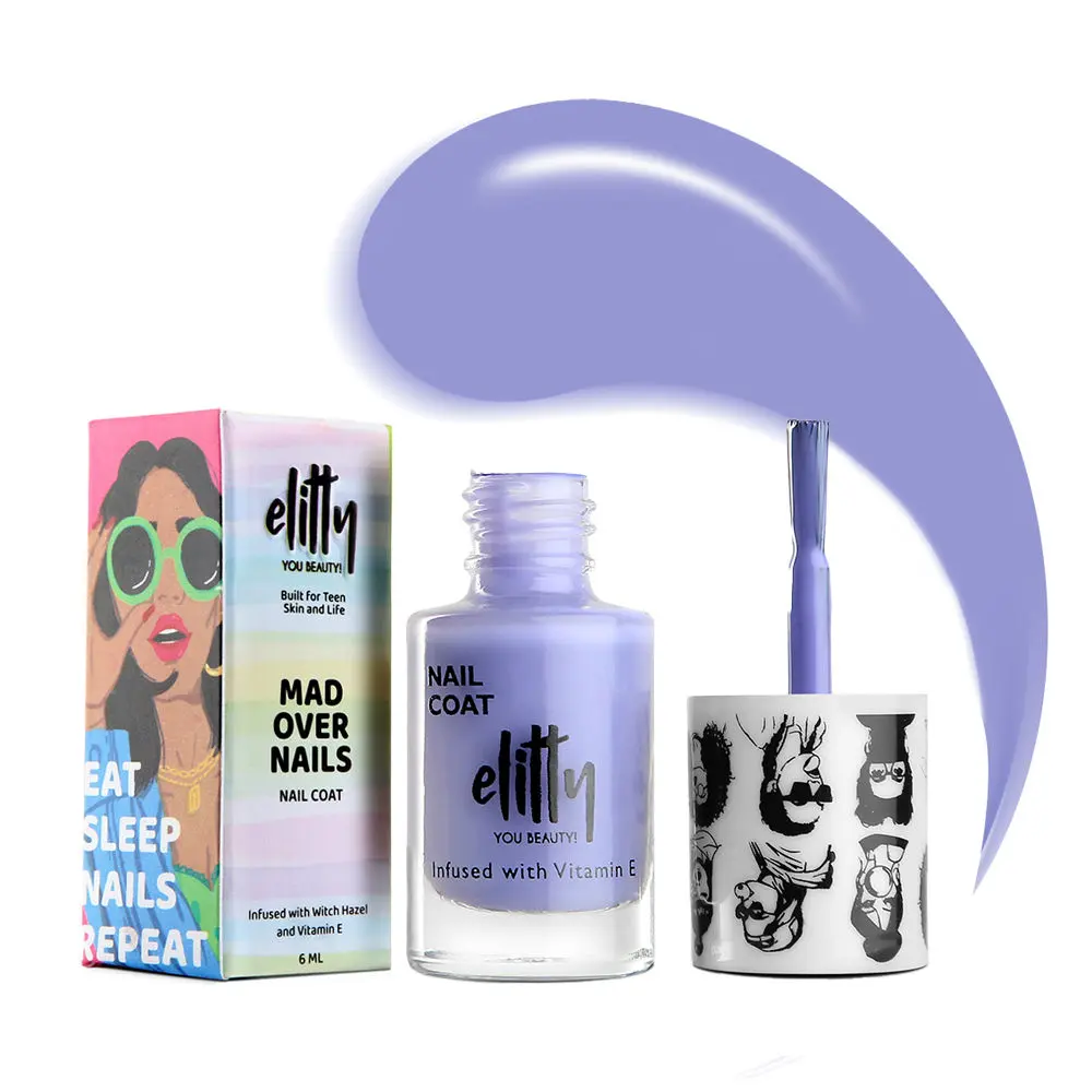 Elitty Mad Over Nails, 12 Toxin Free, Infused with Witch Hazel, Vegan & Cruelty Free , Glossy -Meta Verse (Purple)