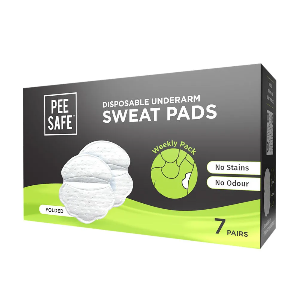 Pee Safe Disposable Underarm Folded Sweat Pads - 7 Pairs