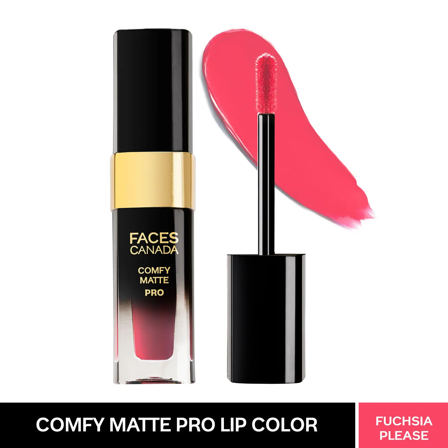 Faces Canada COMFY MATTE PRO LIP COLOR | Upto 10hrs stay |No Alcohol, No Dryness | Fuchsia please 06 | 5.5 ml