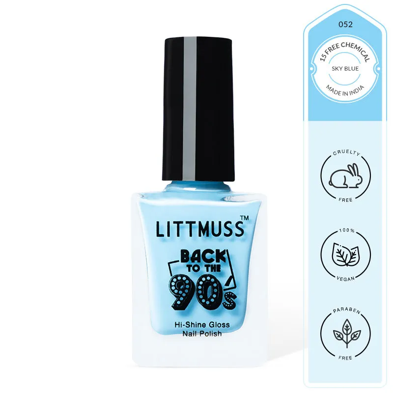 Littmuss Nail Polish Back To The 90'S Hi-Shine Gloss Nail Paint - Sky Blue - 052