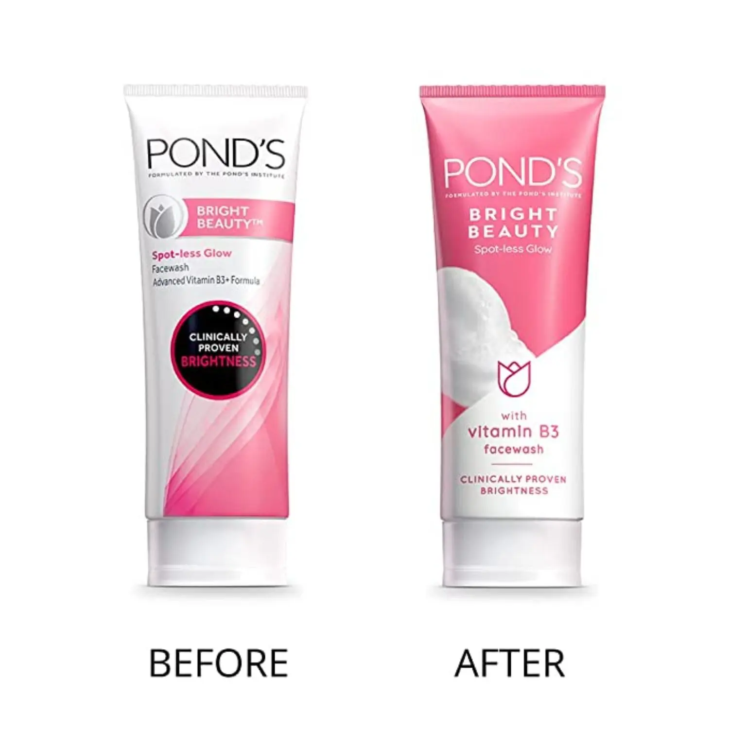 Ponds Bright Beauty Spotless Glow Facewash with Vitamin B3, 50gm