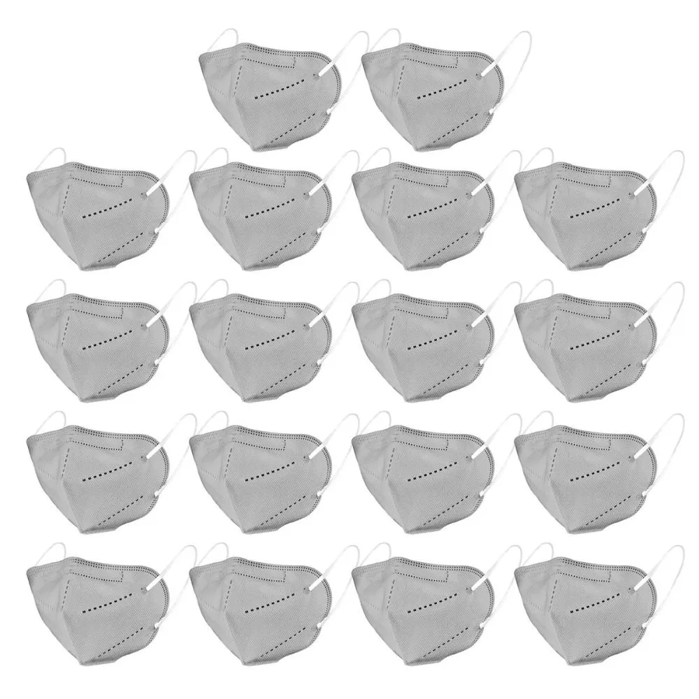 Fabula Pack Of 18 Kn95/N95 Anti-Pollution Reusable 5-Layer Mask (Grey )