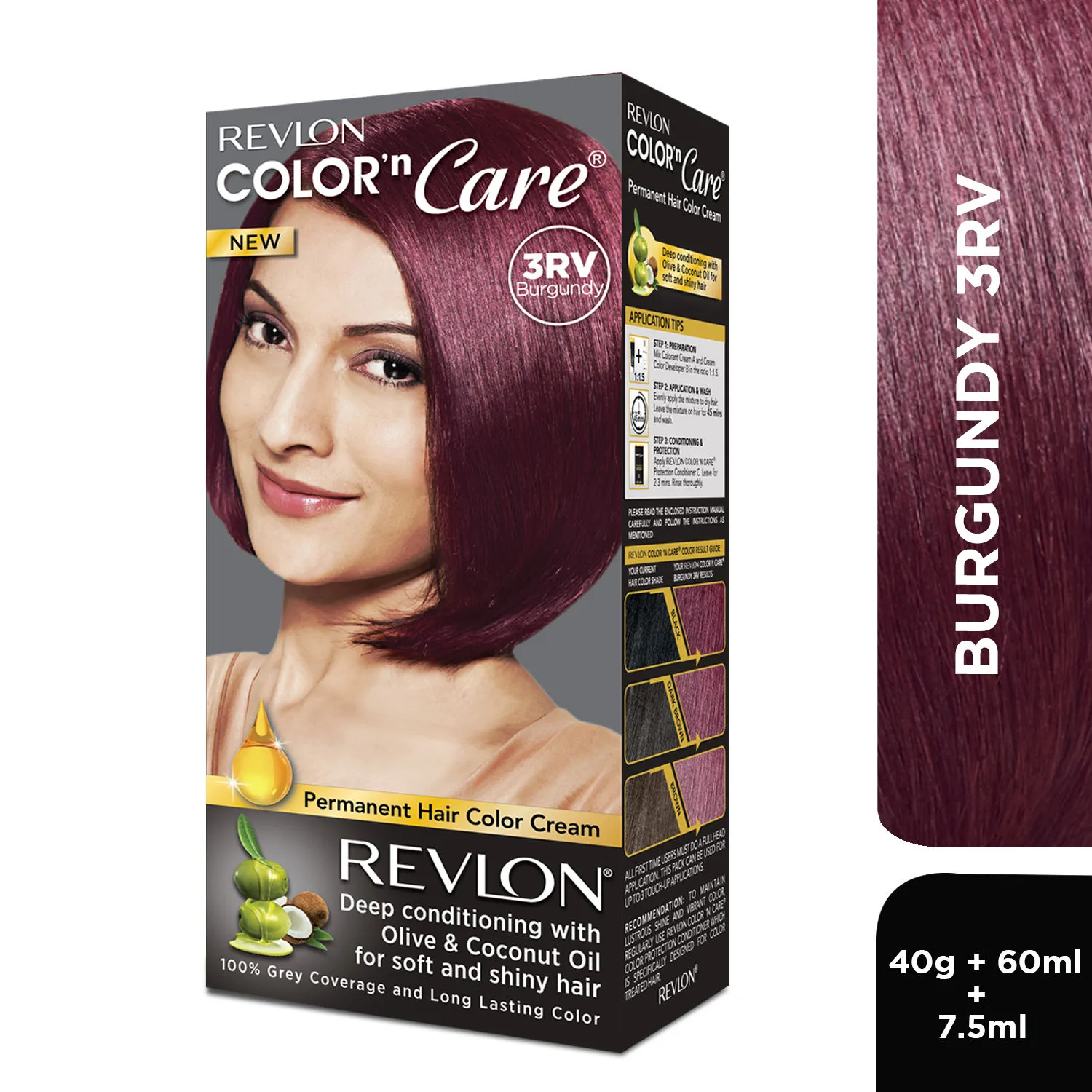 Revlon Color N Care Permanent Hair Color Cream - Burgundy 3RV