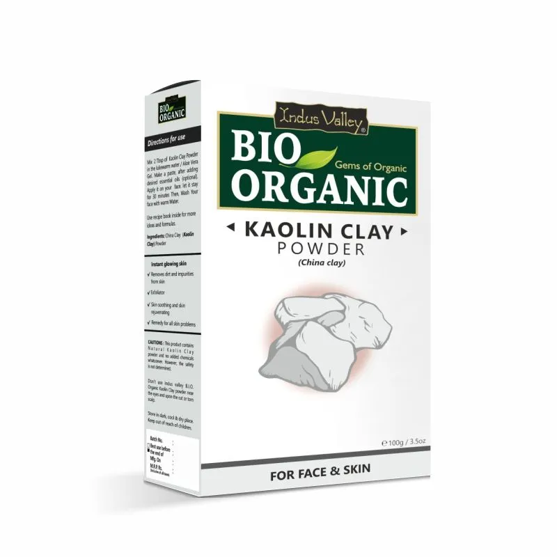 Indus Valley Bio Organic 100% Pure Kaolin Clay Powder