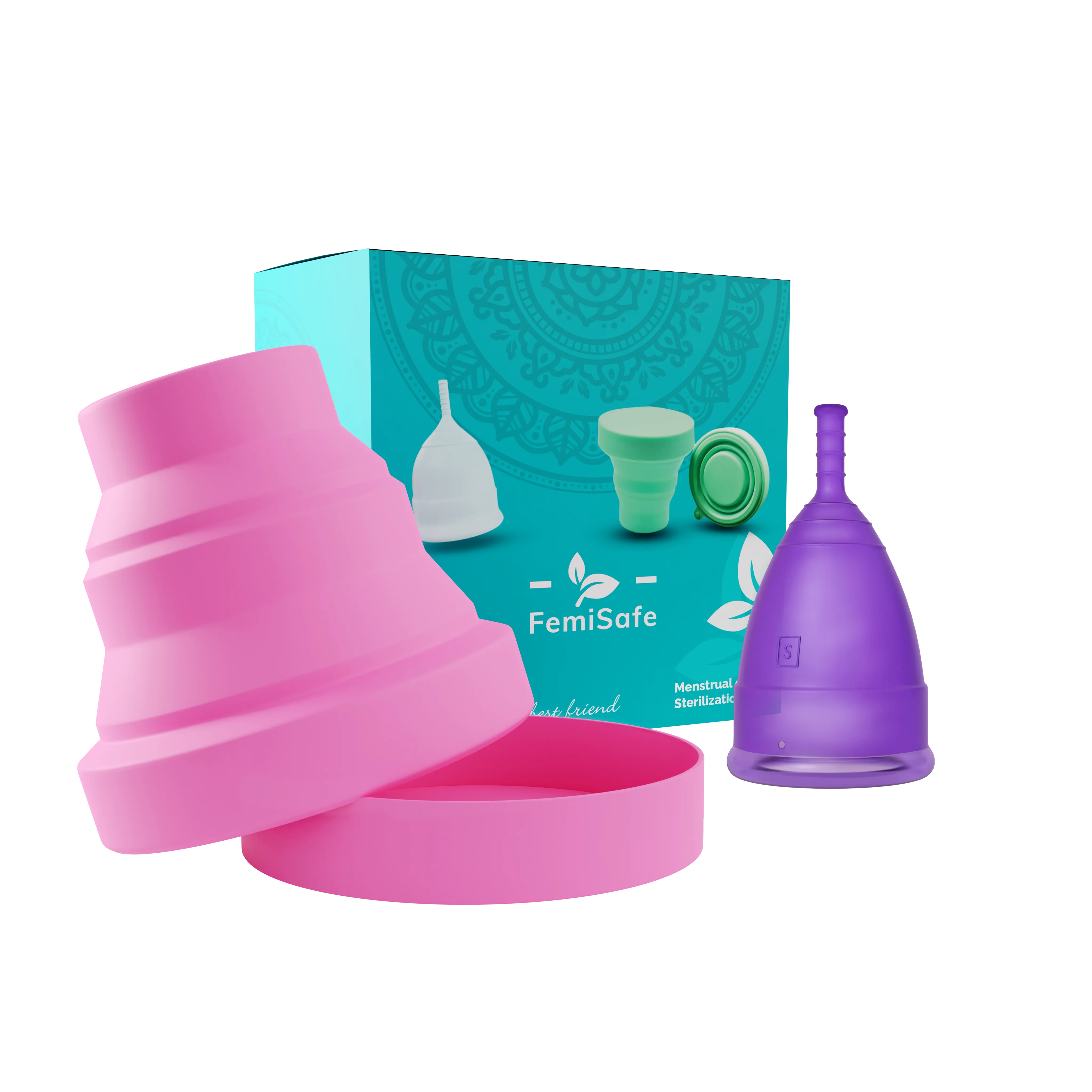 FemiSafe Menstrual Cup (Small) & Sterilization Cup Combo