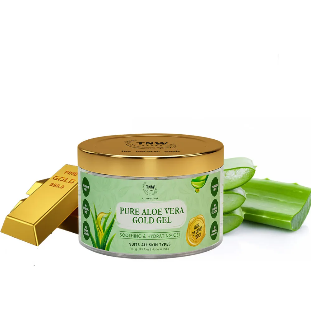 TNW The Natural Wash Multipurpose Pure Aloe Vera Gold Gel - Soothing Gel - For All Skin Types