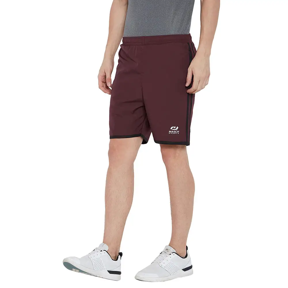 Masch Sports Mens Regular Fit Polyester Shorts (MSSH 0618 CS S2P MRN),  Large  Maroon